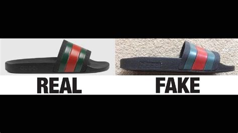 gucci not fake sliders|how to authenticate gucci shoes.